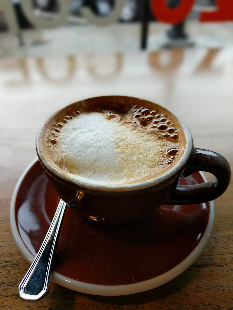 picture of a cortado at Ozo Coffee in Boulder, CO